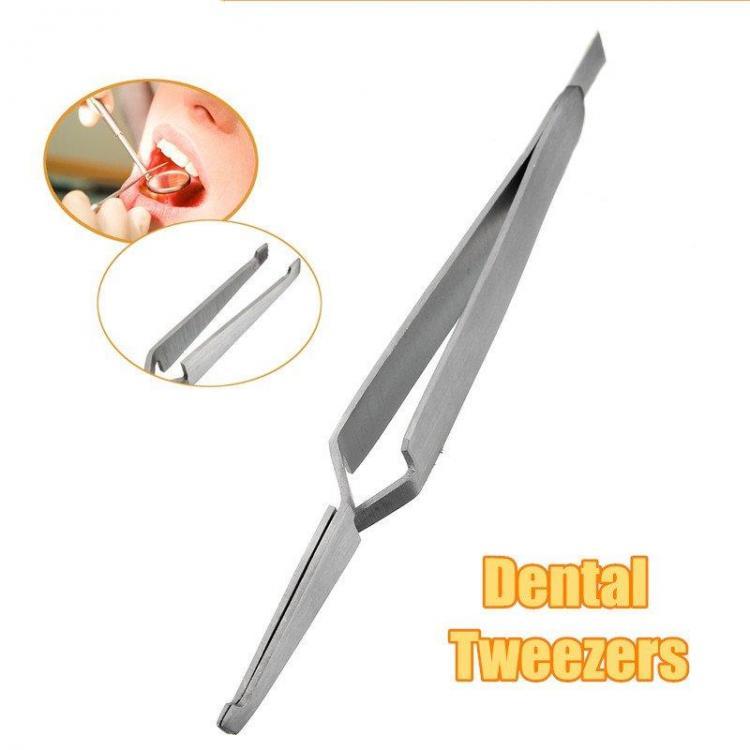shopping טיפוח חלל הפה והשיניים Stainless Steel Dental Direct Bracket Holder Orthodontic Tweezers Bonding Serrated Instruments