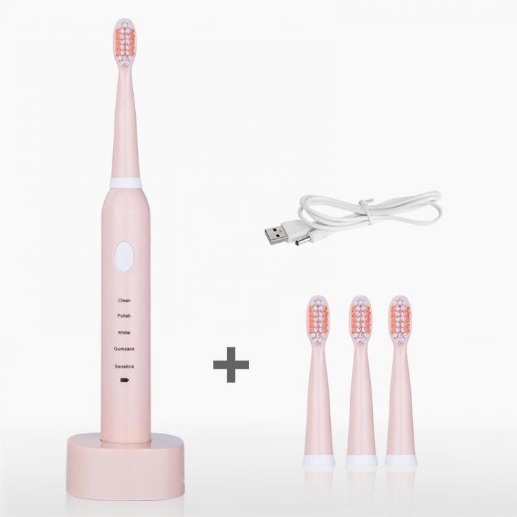 shopping טיפוח חלל הפה והשיניים 5 Gears Electric Toothbrush Sonic Power Waterproof USB Fast Charging Oral Care