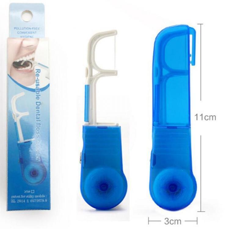 shopping טיפוח חלל הפה והשיניים 30 Meters Dental For Flosser Built-in Spool Wax Replacement Wire Dental Floss Toothpicks Interdental Brush Wire Dental Tools