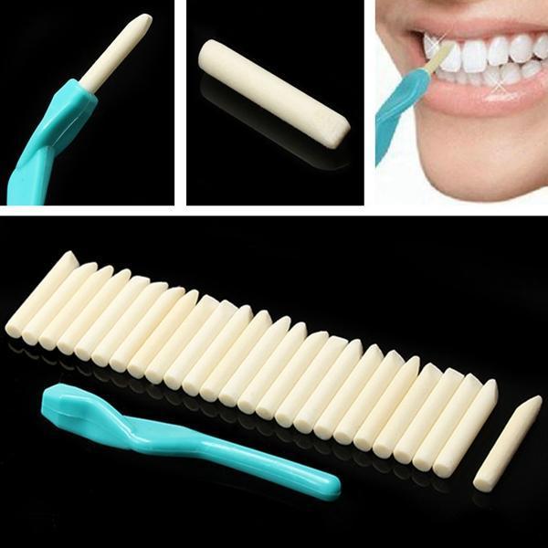 shopping טיפוח חלל הפה והשיניים Teeth Whitening Dental Peeling Stick + 25Pcs Cleaning Eraser