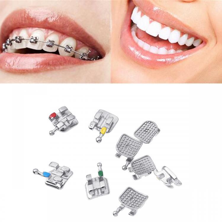 shopping טיפוח חלל הפה והשיניים 10Pcs Dental Metal Orthodontic Mini Roth Bracket Slot 0.022 3-4-5 Hooks