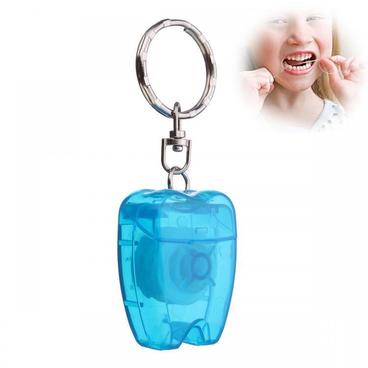 shopping טיפוח חלל הפה והשיניים 15m Mint Portable Key Chain Dental Tooth Floss Flossing Teeth Oral Clean Gum Care Tool Keyring
