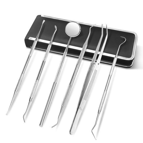 shopping טיפוח חלל הפה והשיניים KCASA KC-HE01 Oral Care Dental Teeth Cleaning Tools Kits Mirror Scraper Scaler Dental Tools