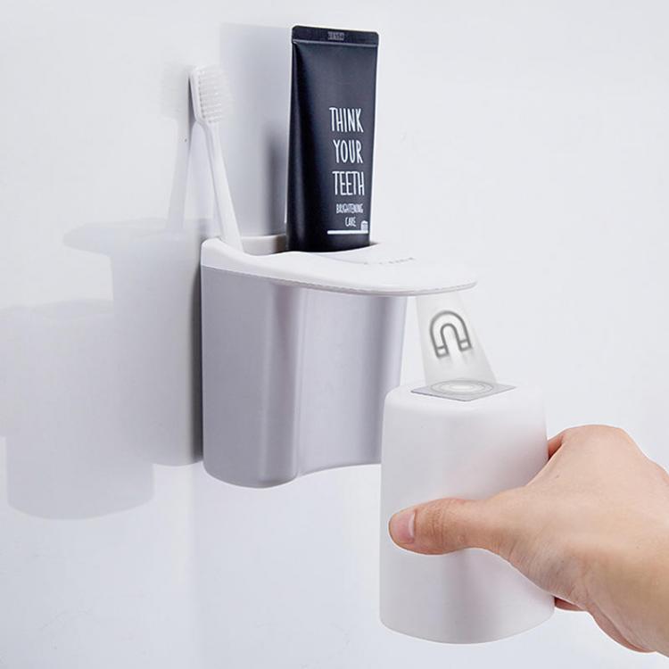 shopping טיפוח חלל הפה והשיניים Automatic Magnetic Toothbrush Holder Cups Wall Mount Stand Bathroom Tools No Punching