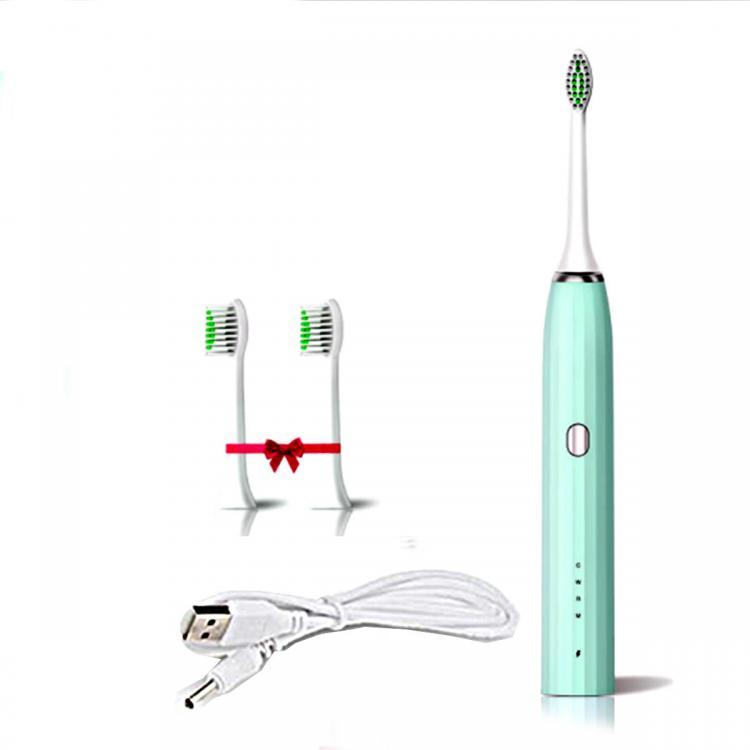 shopping טיפוח חלל הפה והשיניים 4 Stalls Electric Toothbrush USB Rechargeable Soft Toothbrush Sonic Wave Vibration IPX7 Waterproof
