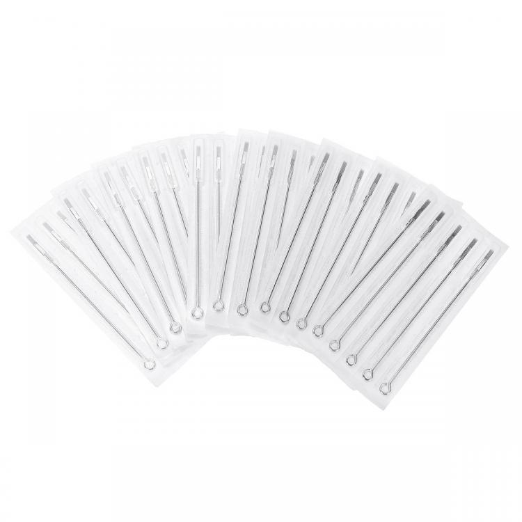 shopping קעקועים 100/200Pcs Surgical Stainless Steel 50pcs Mixed Beauty Needles Tattoo Needles 10 Sizes Round Liner Shader 3RL/ 5RL/ 7RL/ 9RL/5RS/ 