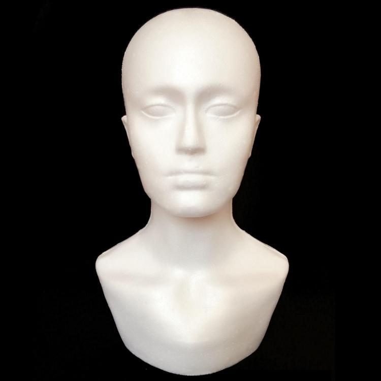shopping שיער ואביזרים Male Polystyrene Foam Mannequin Stand Model Display Head