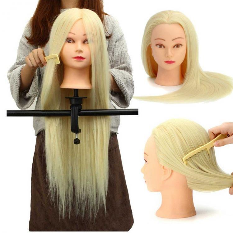 shopping שיער ואביזרים 30% Real Hair Long Hairdressing Mannequin Training Practice Head Salon + Clamp