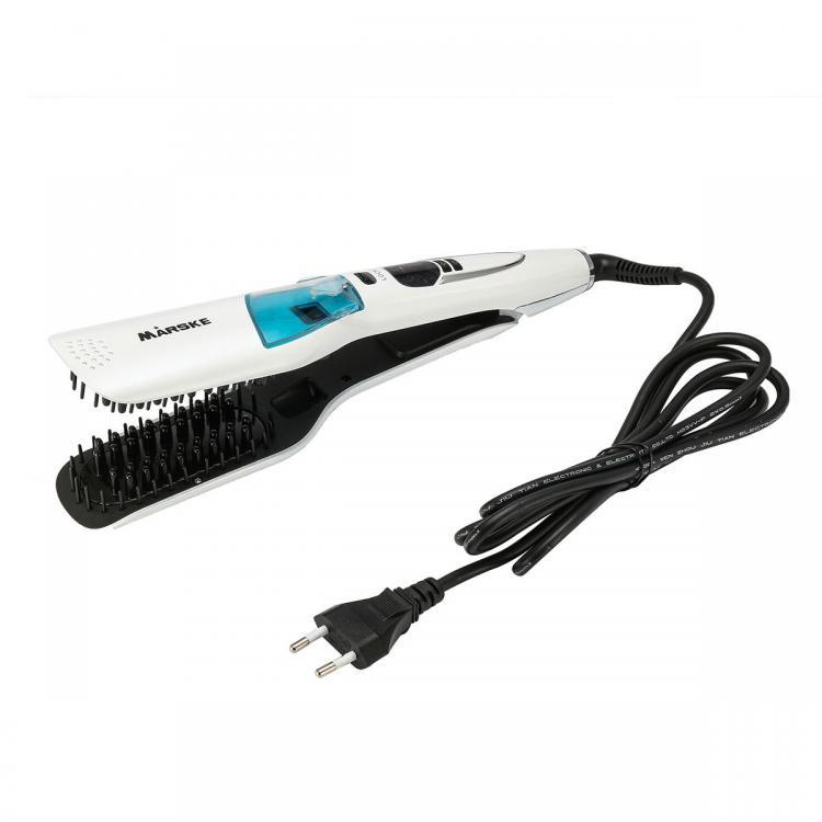 shopping שיער ואביזרים Marske LCD Display Steam Hair Straightener Brush Fast Smooth Ceramic 110-240V