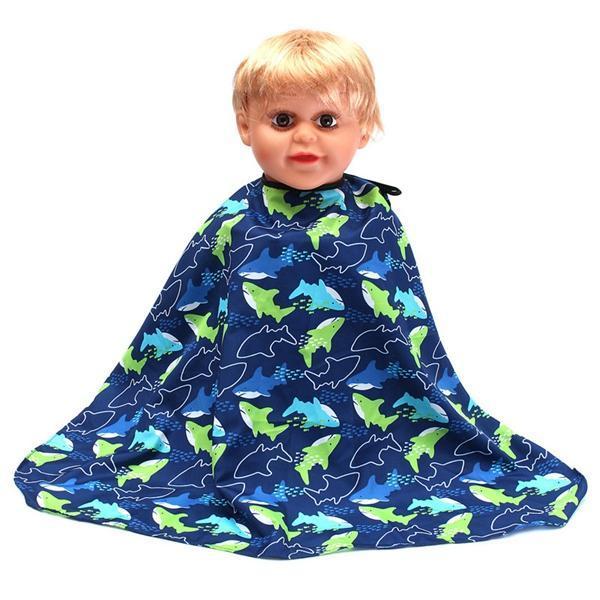 shopping שיער ואביזרים Child Kid Shark Barber Salon Hair Cutting Hairdressing Cape Grow Apron