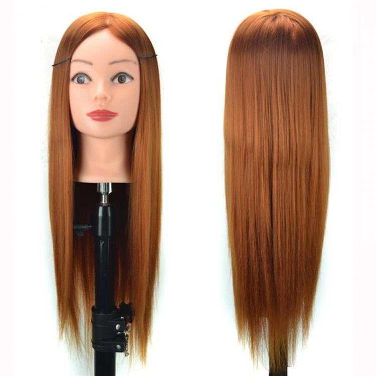 shopping שיער ואביזרים Hair Training Mannequin Head High Temperature Fiber Salon Model With Clamp Practice Braided Hair