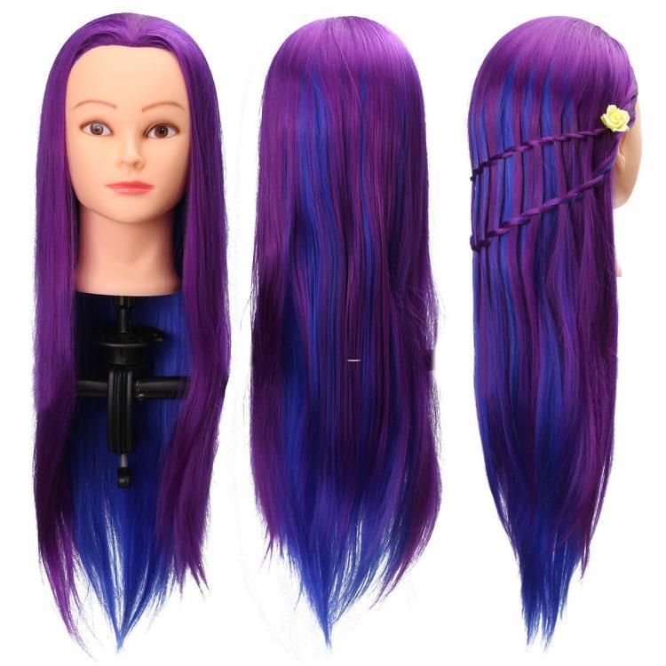 shopping שיער ואביזרים 8 Colors Salon Hairdressing Braiding Practice Mannequin Hair Training Head Models With Clamp Holder