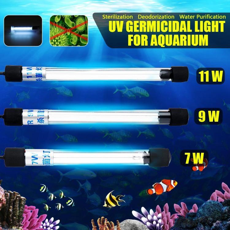 shopping מודדי לחץ דם וחום European Standard Round Insert 220V 5W-13W Aquarium Light UV Germicidal Lamp AGermicidal Lamp Submersible Sterilization Lamp
