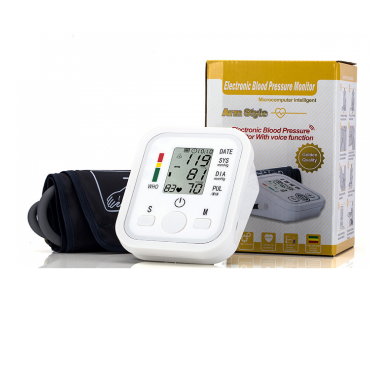 shopping מודדי לחץ דם וחום Portable Blood Pressure Monitor Arm Type Rechargeable Voice Tonometer Smart Digital Health Care Sphygmomanometer