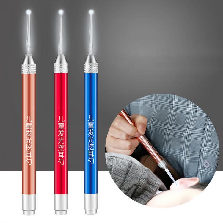 shopping מוצרי בריאות Visible Ear Cleaning Tool Flash Light Ear Spoon Earwax Removal Curette Portable Ear Care Tool