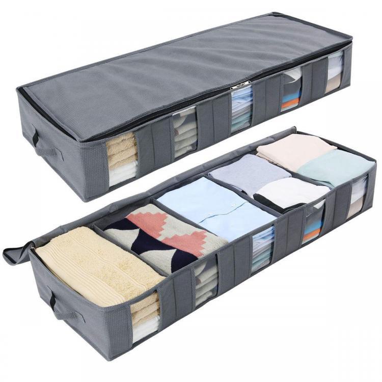 shopping מוצרי בריאות 5 Grid Clothing Storage Bag Box Non-woven Fabric Foldable Clothes Organizer