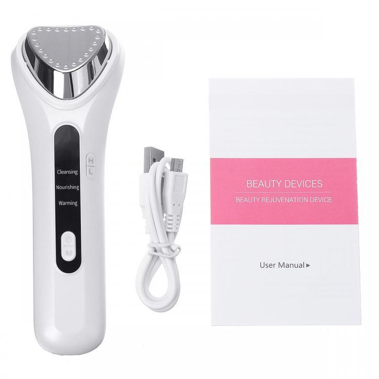 shopping מוצרי בריאות Ultrasonic Electric Facial Body Cleaner Massager Sonic Ion Vibration Clean Moisturize Wrinkle Removal Anti-aging Warm Hot Therapy 