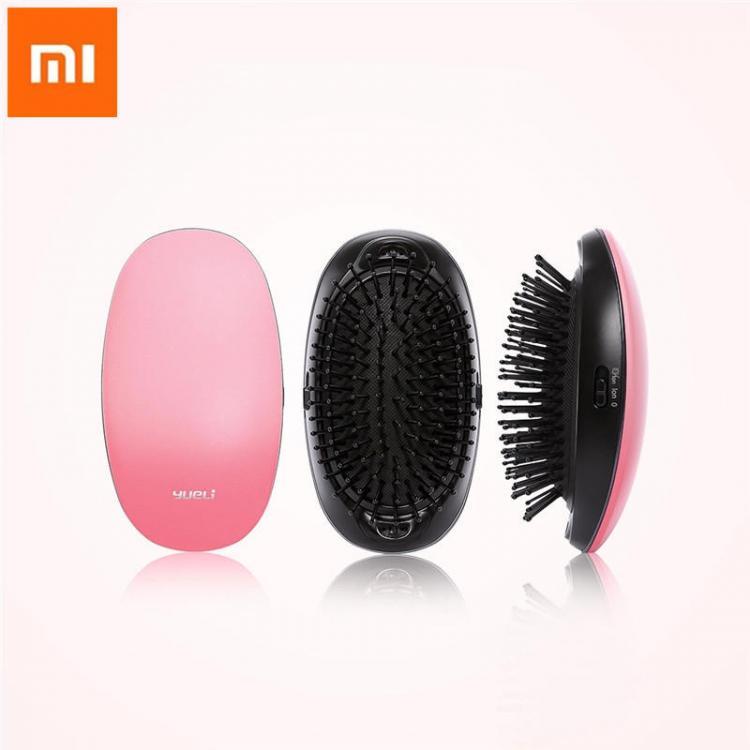 shopping מוצרי בריאות Xiaomi Yueli Electric Ionic Hairbrush Portable Mini Portable Massage Hair Comb Anti-static for Women Styling