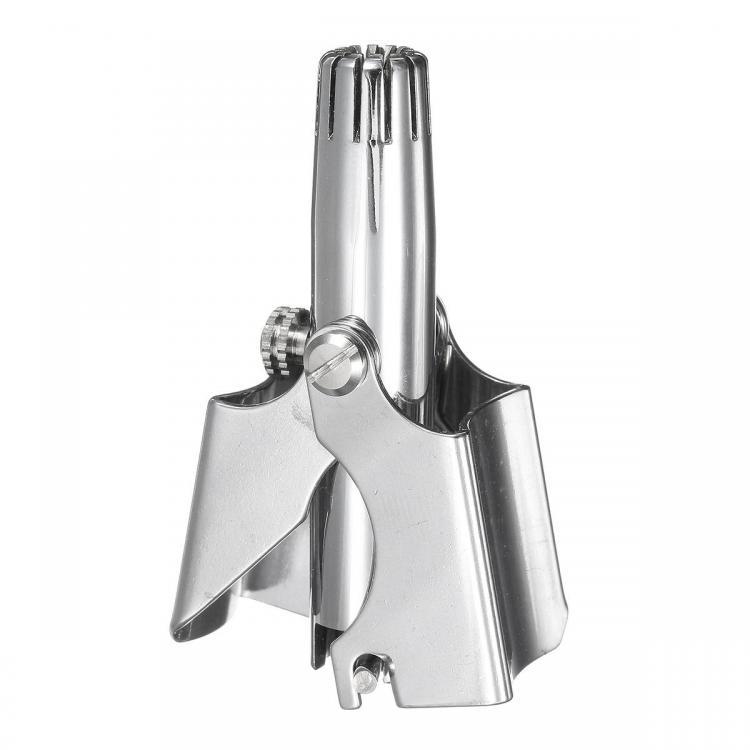 shopping ציוד גילוח והסרת שיער Manual Nose Face Ear Hair Trimmer Removal Cutting Clipper Stainless Steel