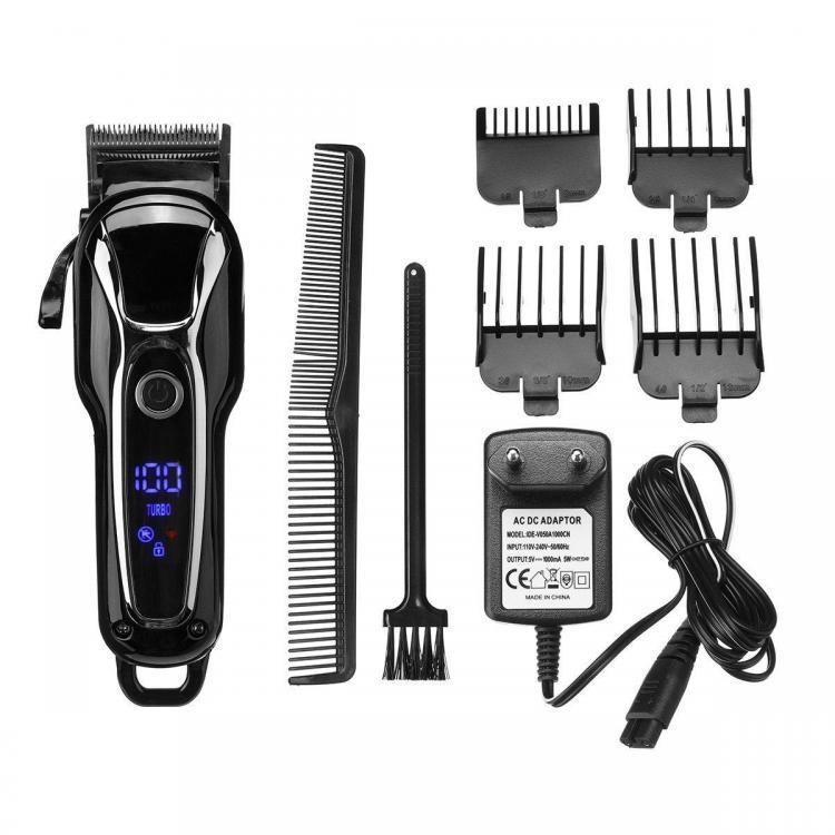 shopping ציוד גילוח והסרת שיער SURKER 4 Attachment Combs Ceramic Cutting Head Hair Clipper Men's Electric Cordless Hair Trimmer kit