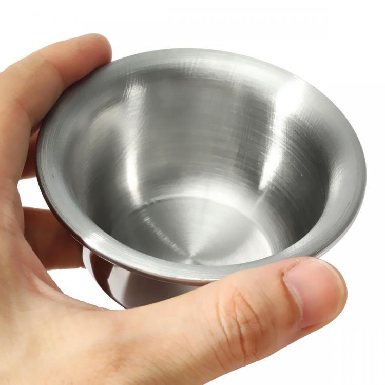 shopping ציוד גילוח והסרת שיער Stainless Steel Men's Shaving Traditional Mug Cup Bowl For Barber Soap Cream