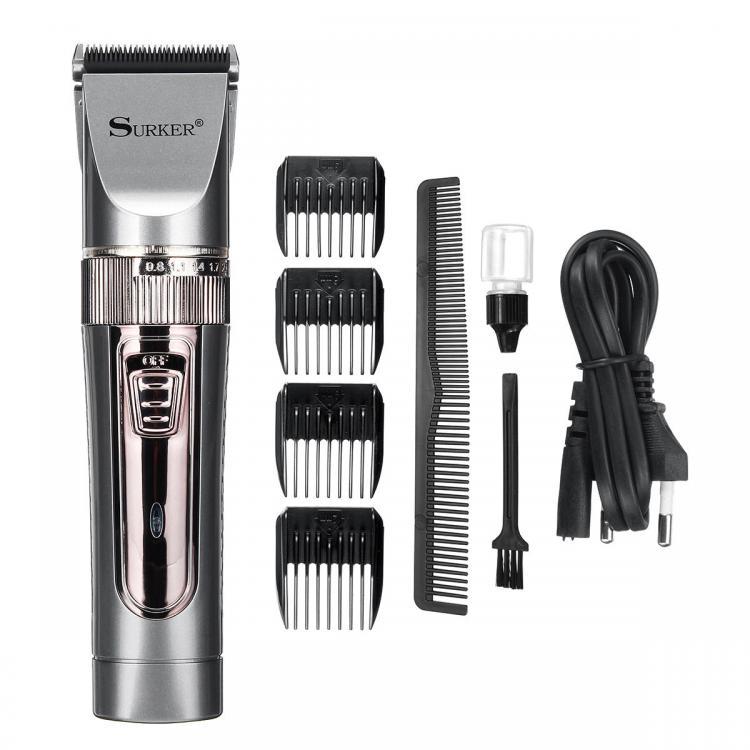 shopping ציוד גילוח והסרת שיער Surker SK-639 Men Electric Hair Trimmer Clipper Rechargeable Beard Shaver Remover Razor Cutter