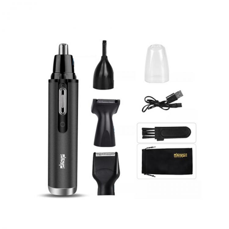 shopping ציוד גילוח והסרת שיער DSP 4 in 1 USB Charging Electric Nose Hair Trimmer Low Noise Nasal Hair Apparatus Multi-functional Nose Ear Hair Beard Eyebrow Sha