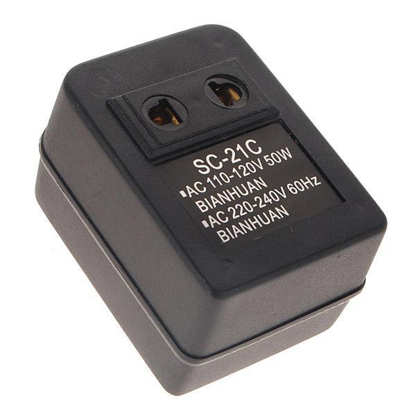 shopping ציוד גילוח והסרת שיער 50W 110V To 220V Voltage Transformer Converter Adapter SC-21C