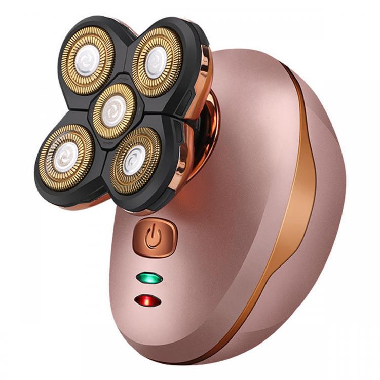 shopping ציוד גילוח והסרת שיער Wet &amp; Dry 5 Heads Electric Shaver Waterproof Bald Skull Shaver Blade Razor Mens Hair Trimmer Clipper USB Rechargeable