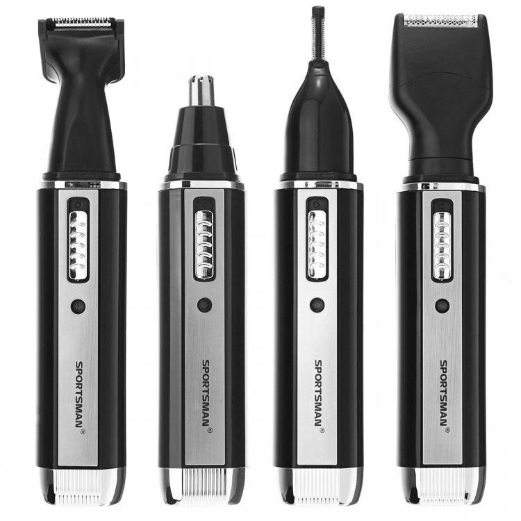 shopping ציוד גילוח והסרת שיער 4 In 1 Electronic Trimmer Washable Nose Hair Eyebrow Sideburn Beard Trim Heads