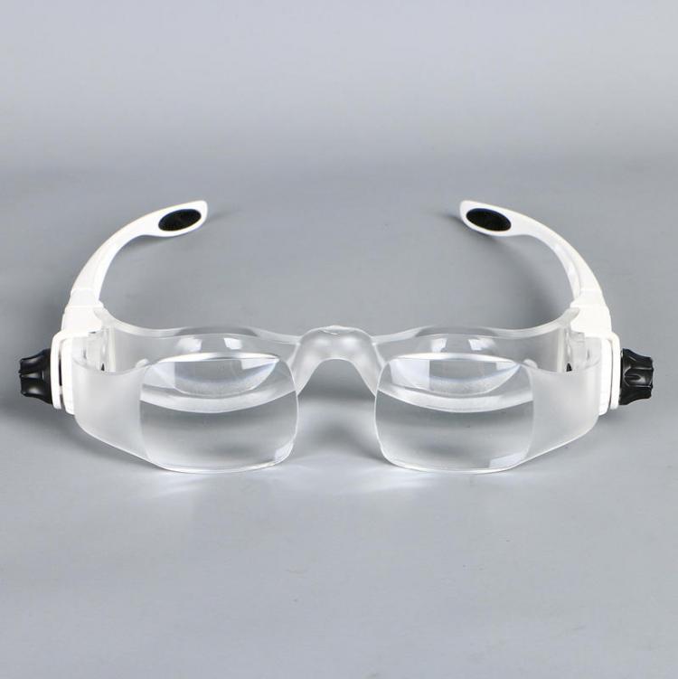 shopping משקפי קריאה 3.8X Bracket TV Reading Glasses Magnifier Loupe Goggles Headband Magnifying Glass with Phone Holder Glasses Case