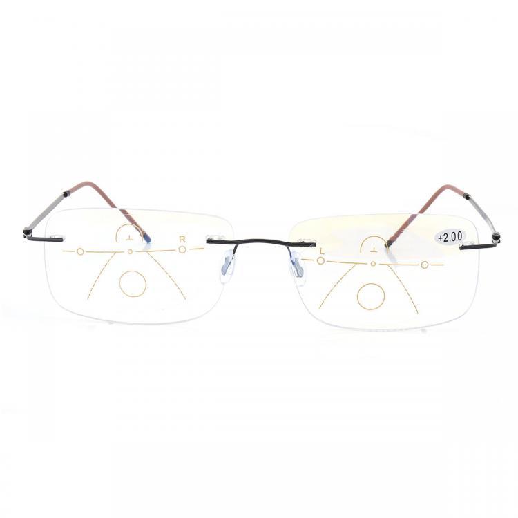 shopping משקפי קריאה KCASA Rimless Progressive Multifocal Presbyopia Intelligent Best Reading Glasses Resin Lens