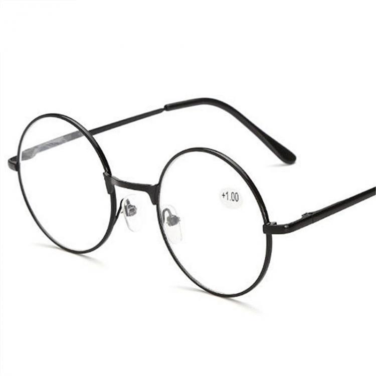shopping משקפי קריאה Round Spectacle Reading Glasses Metal Frame Glasses Presbyopia Male Female Retro Reading Eyeglass