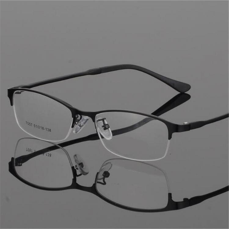 shopping משקפי קריאה Eye Glasses Half Rimless Glasses Frame Eyeglasses Clear Lens Metal&amp;TR90 Optical Glasses RX Spectacles