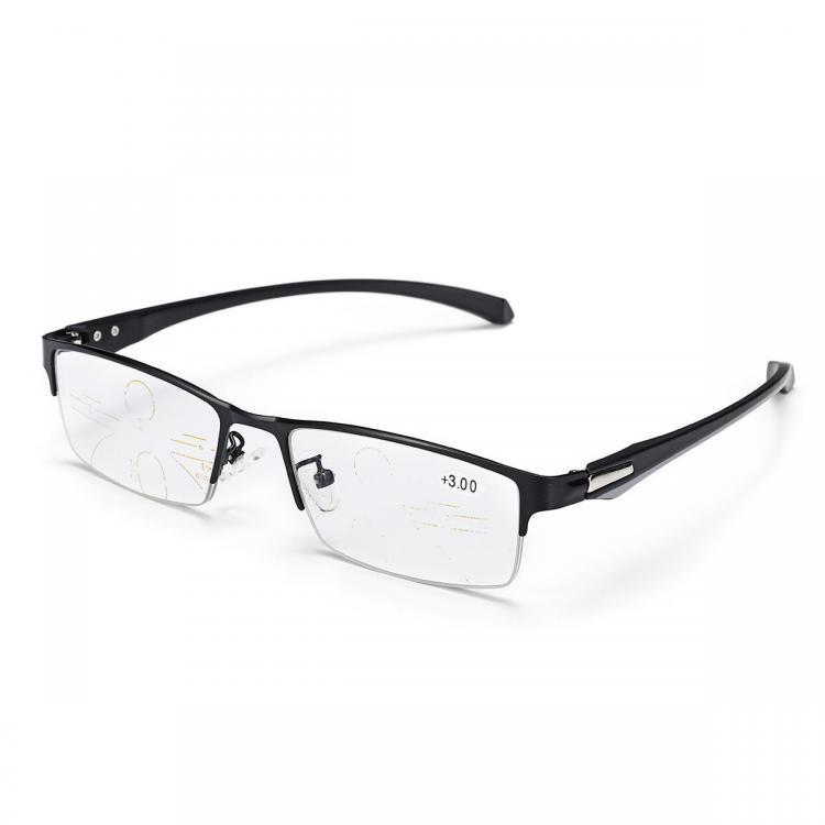 shopping משקפי קריאה Progressive Multi Focus Photochromic Half Rimless Reading Glasses Sunglasses