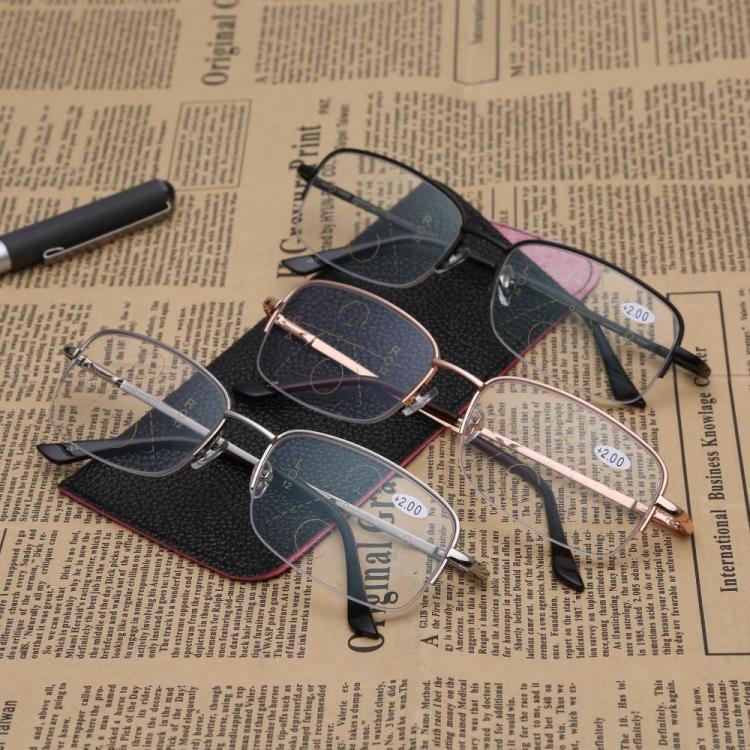 shopping משקפי קריאה KCASA Progressive Multifocal Reading Glasses HD Comfortable Automatic Zoom Lens With Leather Case