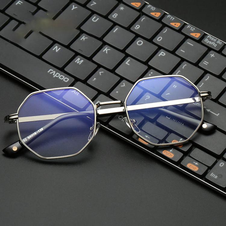 shopping משקפי קריאה Anti-Blue Ray Polygon Eyeglasses Retro Thick Edge Optical Eye Care Blue Light Blocking Glasses