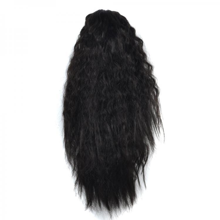 shopping פיאות ותוספות שיער 35cm 5 Colors Extension Girl Corn Wavy Fluffy Ponytail Wig Clip Ponytail Hair Synthetic Wig