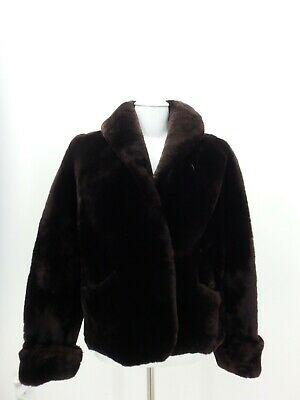 shopping מעילים וג׳קטים Mouton Real Fur Brown Coat Jacket Large 43380