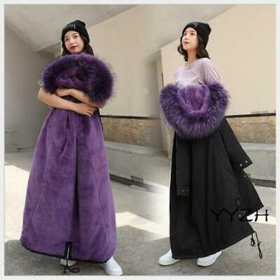 shopping מעילים וג׳קטים Fall Winter Womens Oversize Warm Hooded Jacket Slim Faux Fur Long Collar Coats