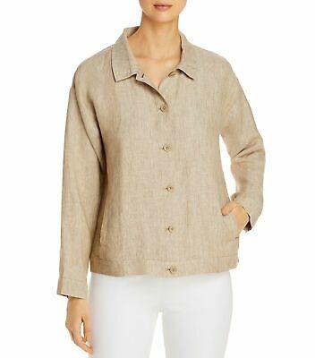 shopping מעילים וג׳קטים Eileen Fisher Womens Jacket Beige Size Small S Collared Buttoned Front $258 210