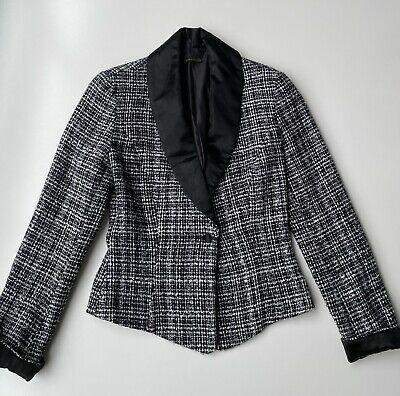 shopping מעילים וג׳קטים CARLA ZAMPATTI Gorgeous Long Sleeve Black & White Single Button Jacket Size 6