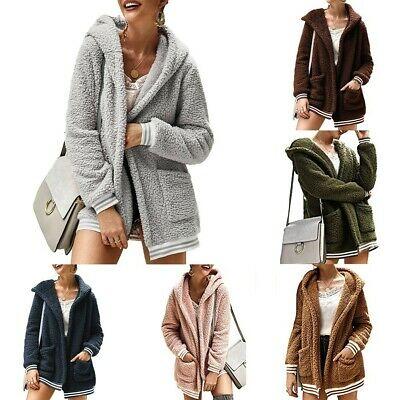 shopping מעילים וג׳קטים Donna Autunno/Inverno Giacca con Cappuccio Spesso Felpa Soffice IN Pile