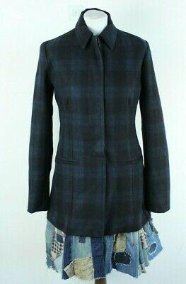 shopping מעילים וג׳קטים Desigual BNWT 249 Azul Marino Cuadros Botón Cierre Mujer Abrigo Size40 Eu M