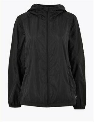 shopping מעילים וג׳קטים New Marks and Spencer Active womens windbreaker jacket Size 10 color black