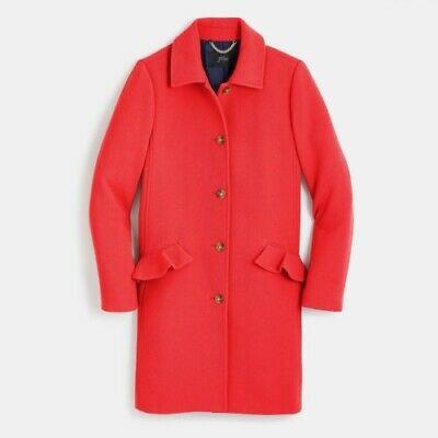 shopping מעילים וג׳קטים $395 J.Crew Topcoat ruffle pockets double cloth wool coat PINK 4,8 Red 14,16 NWT