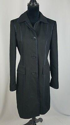shopping מעילים וג׳קטים Banana Republic women M jacket black trench coat peacoat long