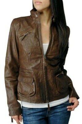 shopping מעילים וג׳קטים Klassisch Damen Echt Lammleder Echtleder Jacke Slim Fit Biker - WJ143