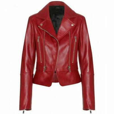 shopping מעילים וג׳קטים Damen Lederjacke Echt Lammleder Pure Leder Bomber Bikerjacke - WJ156