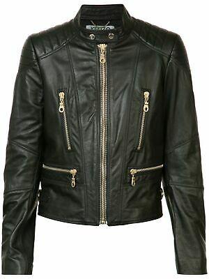 shopping מעילים וג׳קטים Femmes Noir Cuir Veste Motard Débardeur Moto Café Fête Peau De Mouton Douce
